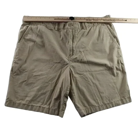 Tommy Hilfiger Shorts Men's Chinos 100% Cotton Slash Pockets Buttons Brown 42 - Picture 3 of 11